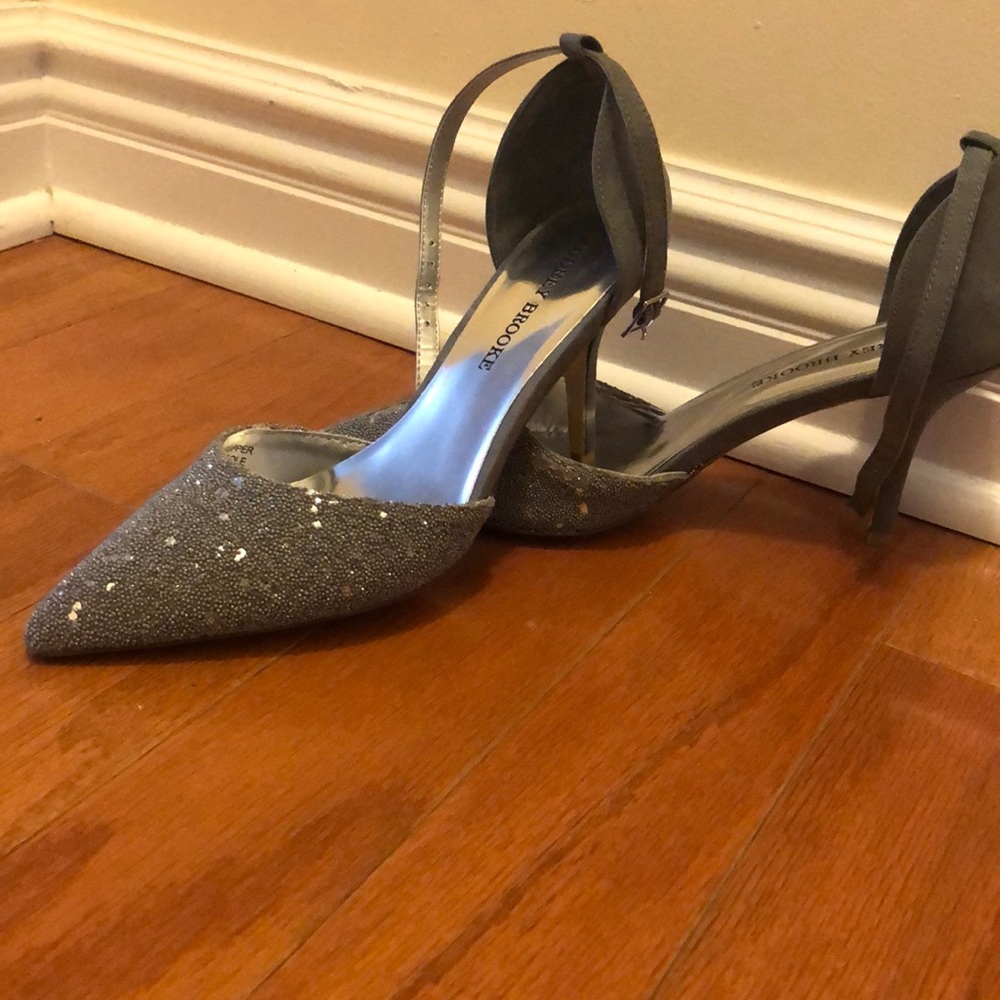 Audrey Brooke silver heels